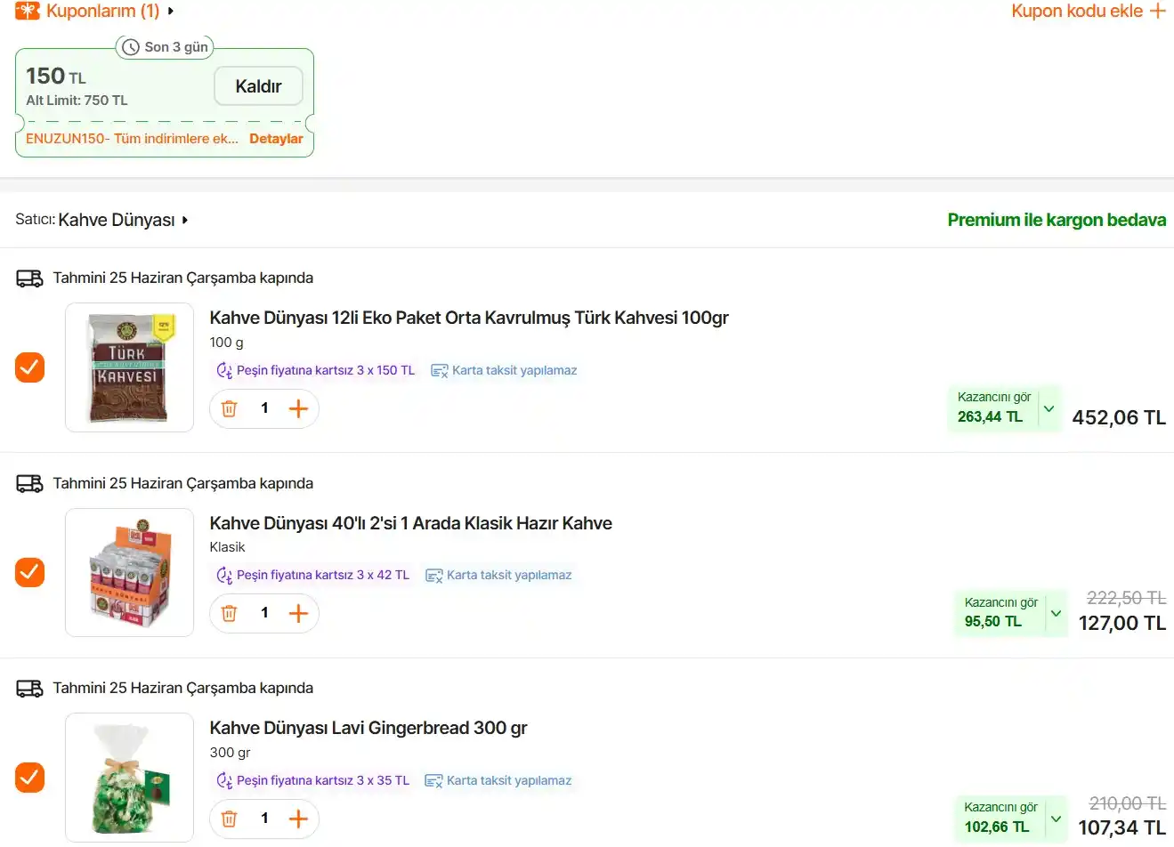 Image from Fırsata Tıkla: 📢 Kahve Dünyası 1.000 TL ve üzerine 250 TL indirim + ENUZUN150 koduy...