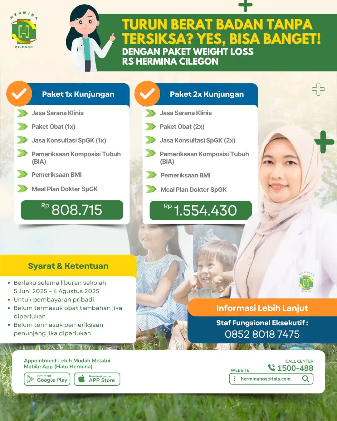 Image from RSU Hermina Cilegon: Kalau masih mikir, "Turun BB itu susah dan nyiksa..." Saatnya kenalan ...
