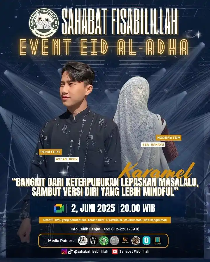 Image from 𑄄︬ 👳🏻🧕🏻 ֹ ִֶָ 𝗄ⱺꭑυ𐓣𝗂𝗍α𝗌 𝗄α𝗋αꭑ𝖾ᥣ 𝐒𝐅 ๋ 𔘓̸: ✨ *KARAMEL x SAHABAT FISABILILLAH – DAY 6* ✨ 🌙 *Bangkit dari Keterpur...