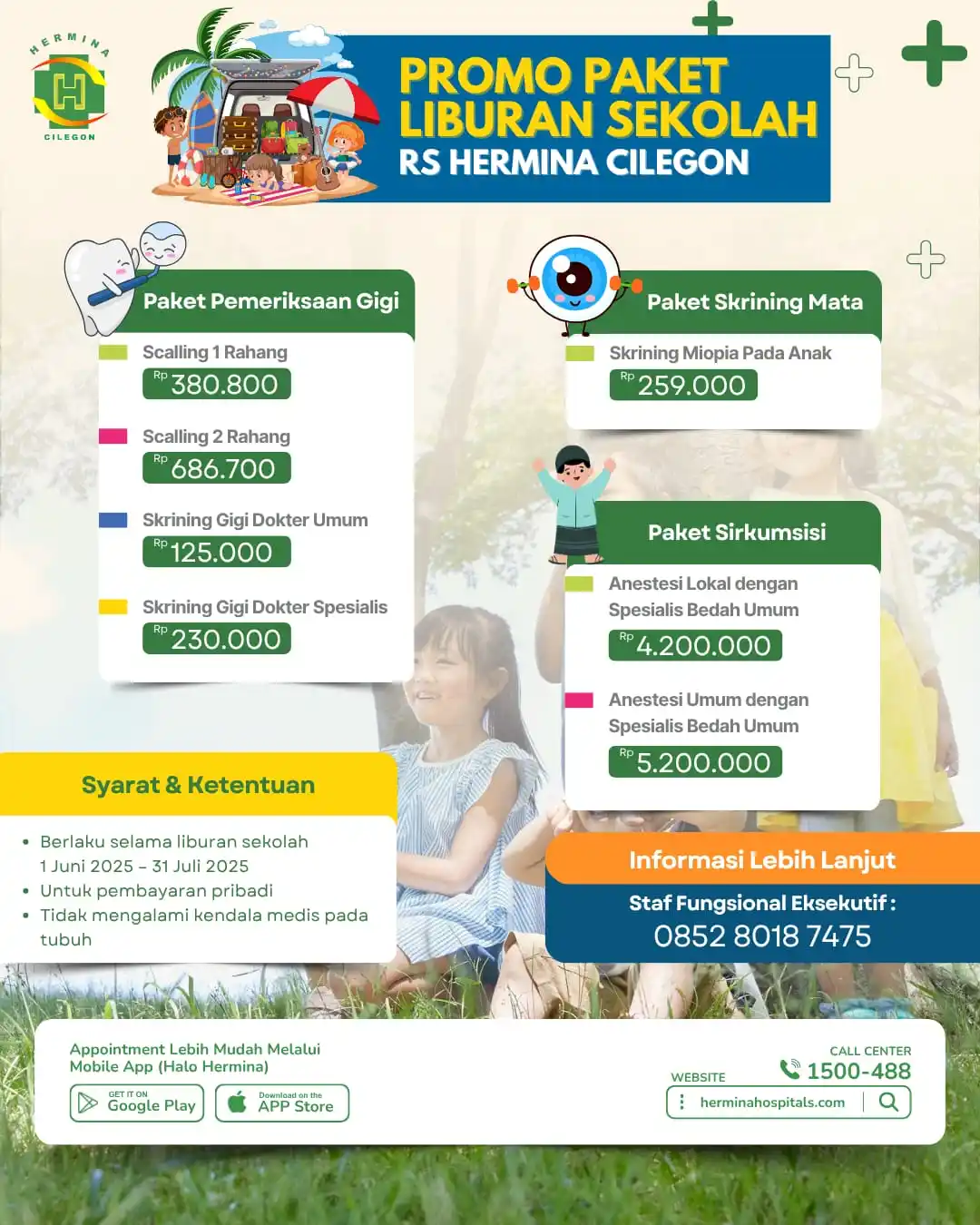 Image from RSU Hermina Cilegon: Liburan Sekolah Jadi Lebih Bermanfaat! Yuk, manfaatkan waktu libur ana...