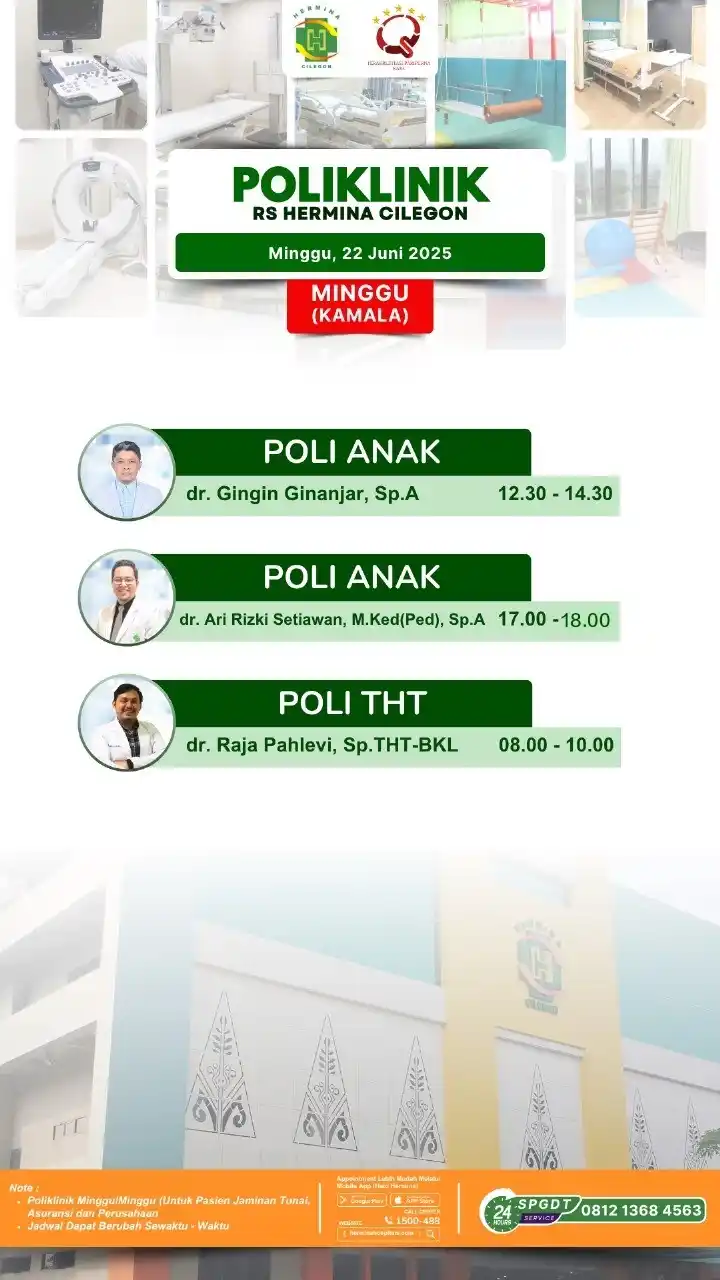 Image from RSU Hermina Cilegon: 🗓️Mau kesehatan optimal? Dokter kami akan siap membantu Anda pada har...