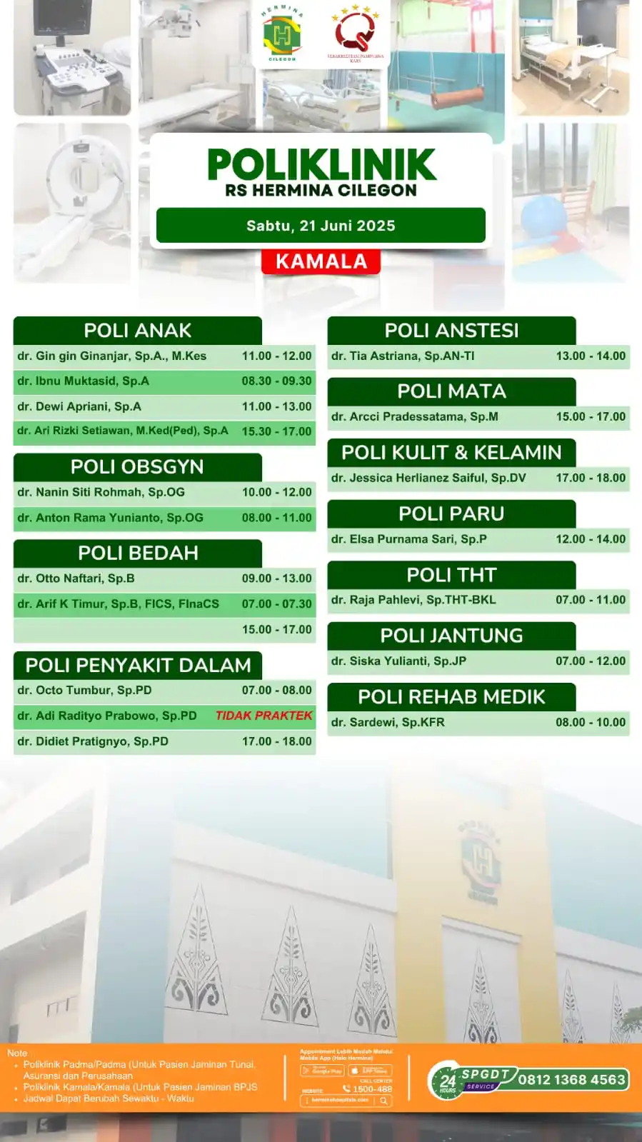 Image from RSU Hermina Cilegon: 🗓️Mau kesehatan optimal? Dokter kami akan siap membantu Anda pada har...