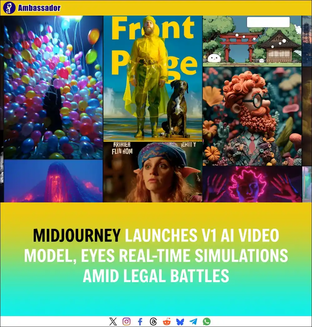 Image from Ambassador: Midjourney unveiled V1, its AI image-to-video model, producing four fi...