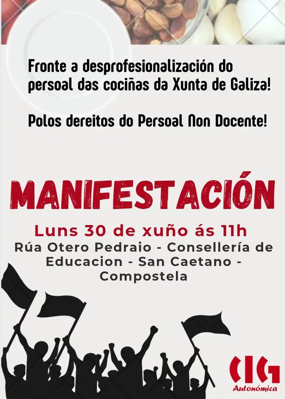 Image from CIG-Autonómica: *Mobilízate pola profesionalización das cociñas da Xunta e os dereitos...