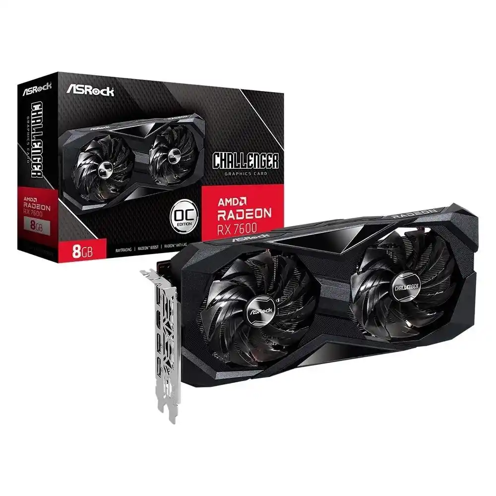 Image from GPCR Promo - Hardware e Tecnologia: 🔥Placa de Vídeo RX 7600 Challenger ASRock AMD Radeon, 8GB GDDR6 💲R$...