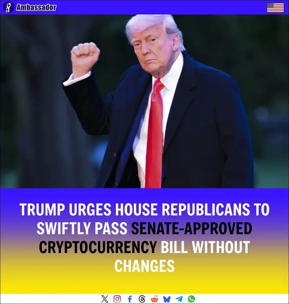 Image from Ambassador: President Donald Trump pressed House Republicans to pass the Senate’s ...