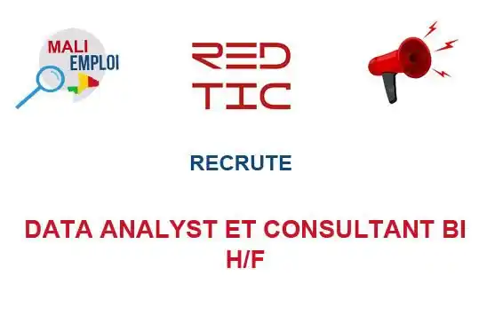 Image from Mali Emploi🇲🇱🇲🇱: 🔥🔥🔥🔥🔥🔥🔥🔥🔥 REDTIC RECRUTE DATA ANALYST ET CONSULTANT BI H/F ...