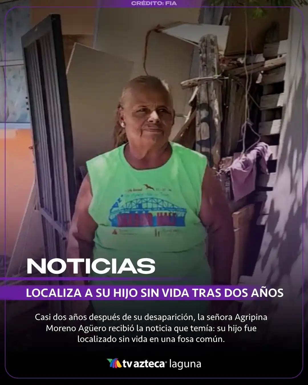 Image from Tv Azteca Laguna: 🕯️ Tenía 51 años y desapareció en Torreón Agripina recibió una llamad...
