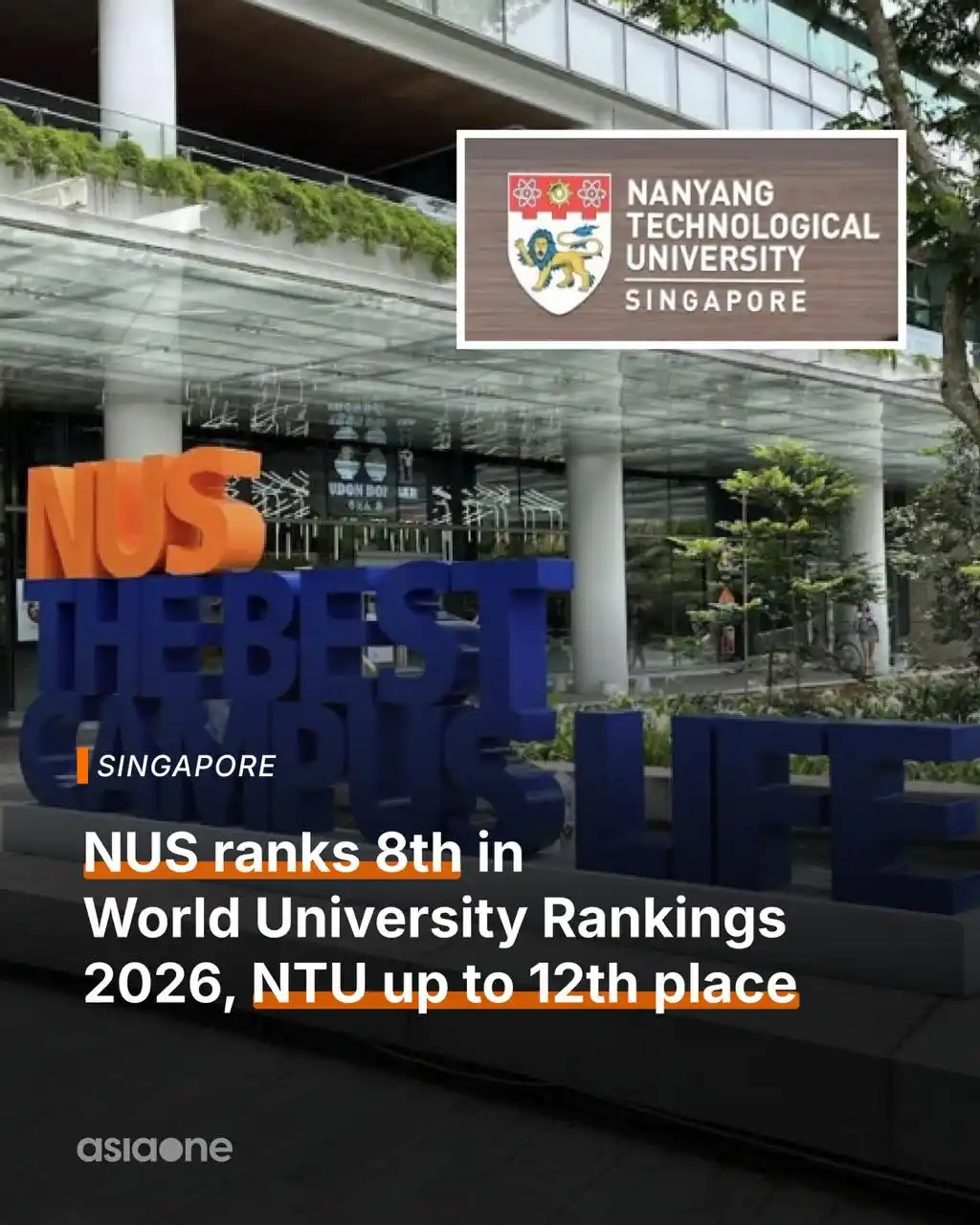 Image from AsiaOne: The Britain-based Quacquarelli Symonds (QS) World University Rankings ...