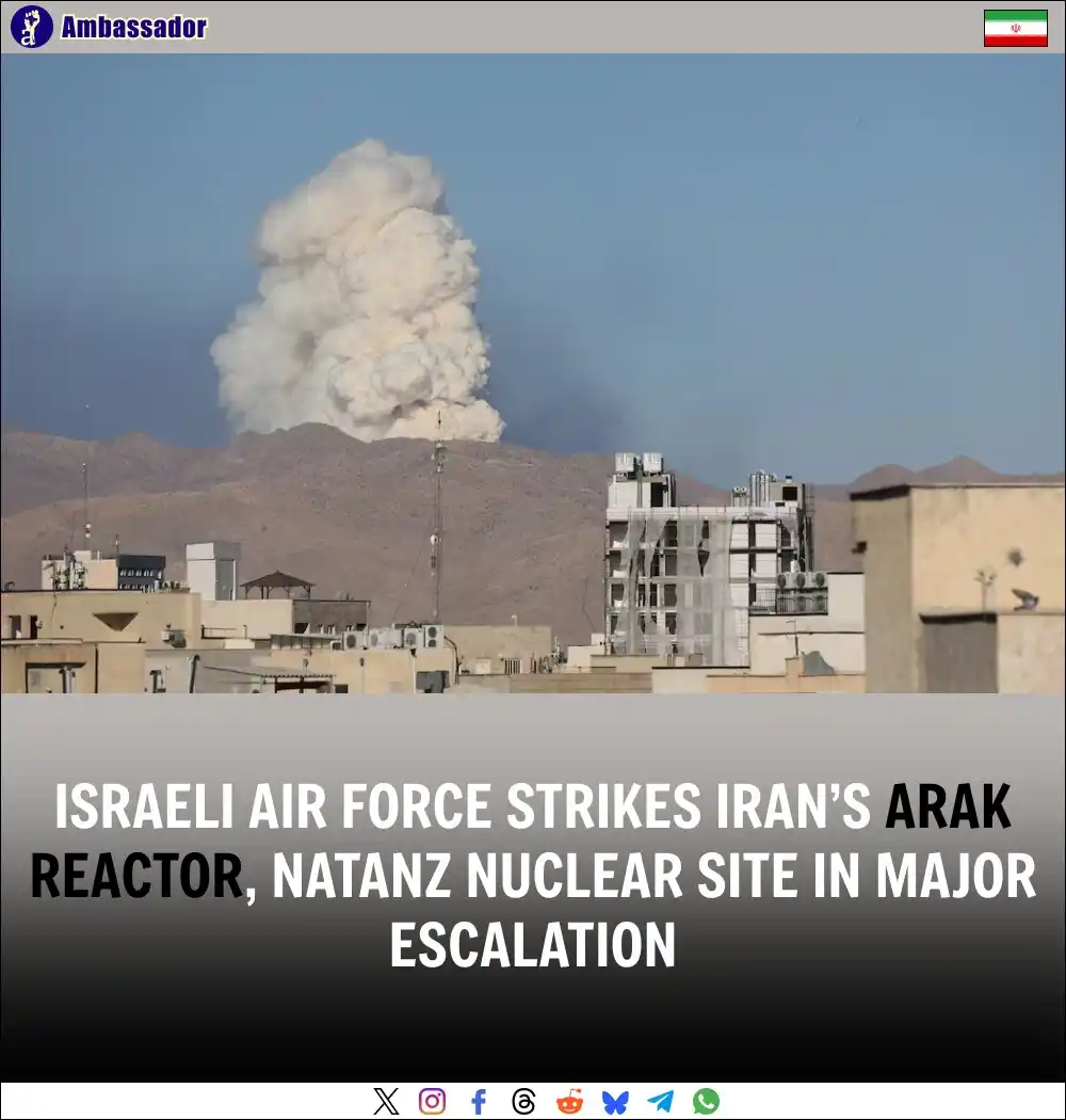 Image from Ambassador: The Israeli Air Force bombed Iran’s Arak heavy water reactor and Natan...