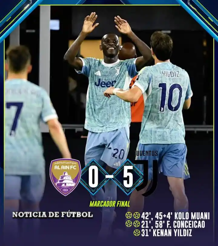 Image from Noticia De Fútbol: ¡TREMENDA PALIZA DE LA JUVE! 🇮🇹🤯🇦🇪   Juventus le metió una manita...