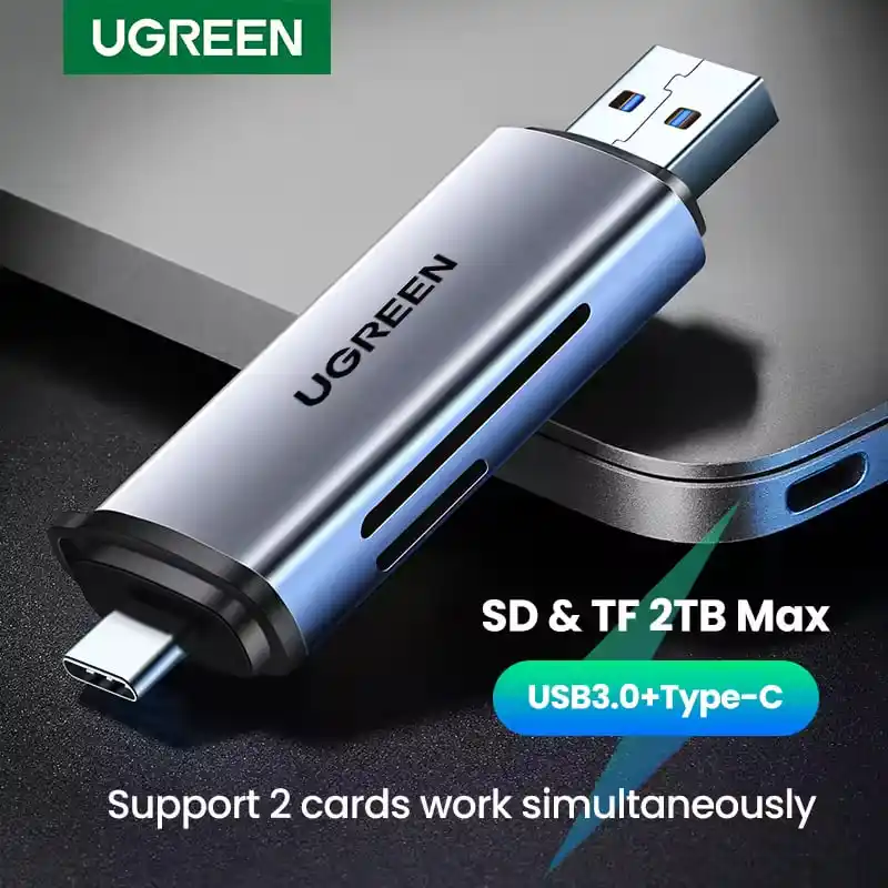 Image from China Ofertas y Cupones - Perú: UGREEN Lector | MicroSD / SD / para USB C / USB A <a class="text-blue-...
