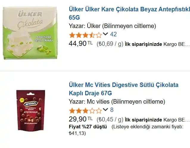 Image from Fırsata Tıkla: 📢 Ülker Kare Çikolata Beyaz Antepfıstıklı 65G 💵 3 adet 89,80 TL / ad...
