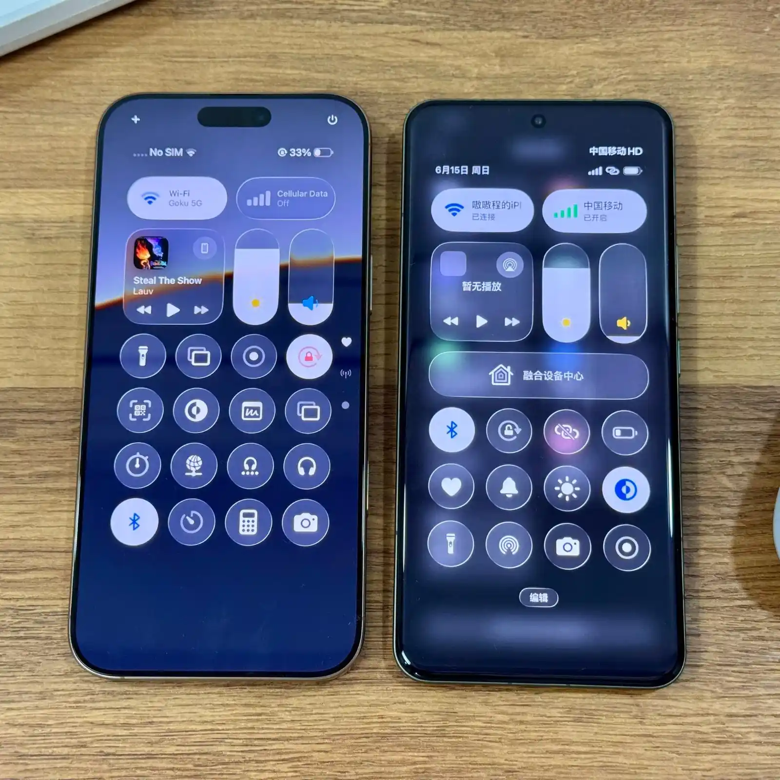 Image from Tech Tips & Hacks- Mohit Verma: Xiaomi HyperOS theme designer recreates iOS 26 Control Center with a g...