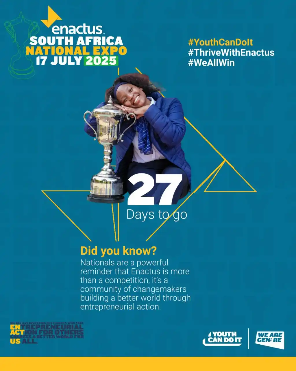 Image from EnactusZA: ⏳ 27 Days to Go! The countdown is on for the 2025 Enactus South Africa...