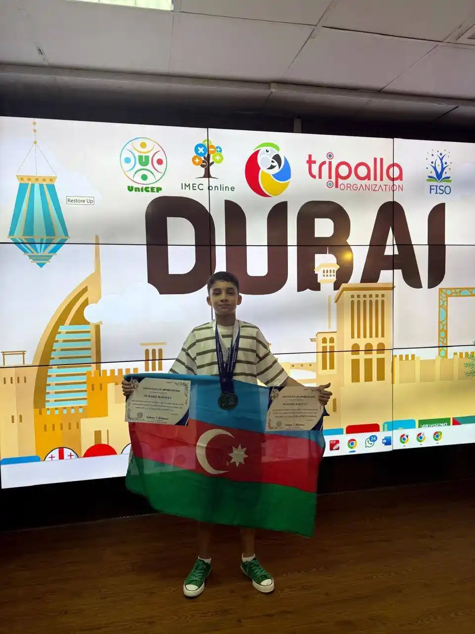 Image from BAKU TV: 🇦🇿 *Azərbaycanlı şagird Dubay olimpiadasında dünya ikincisi olub* “...