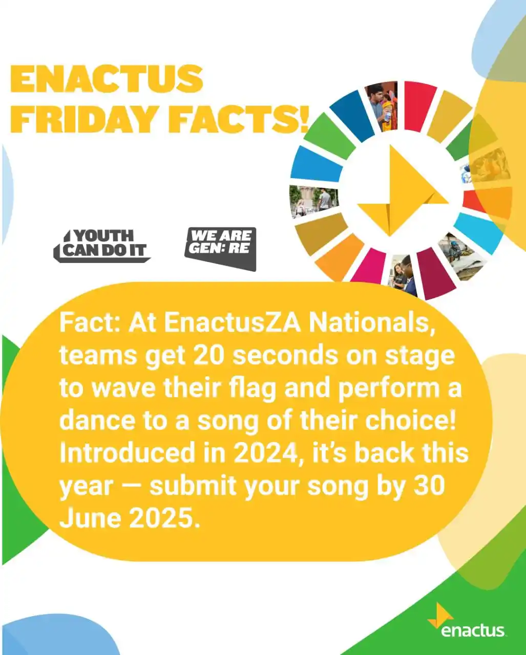 Image from EnactusZA: 🎉 Bring the energy, bring the moves! At Nationals, your team gets 20 ...