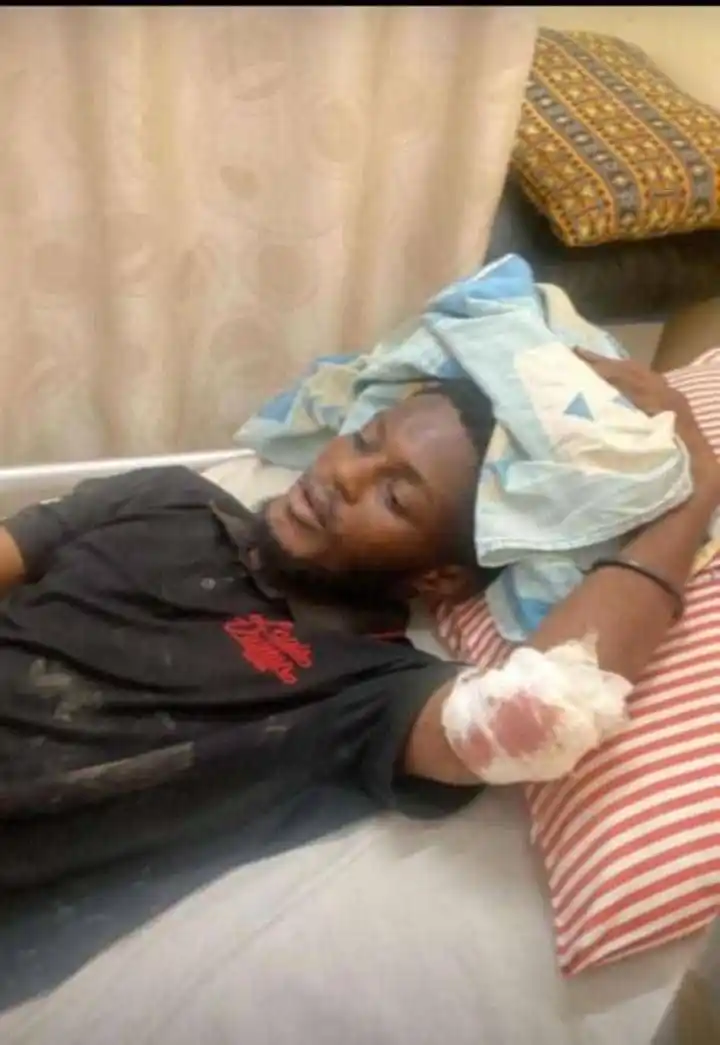 Image from UNIVERSITY OF CAPE COAST: *BY GODS GRACE, THIS GUY IN BLACK SURVIVED BUT HE’S VERY MUCH INJURED�...