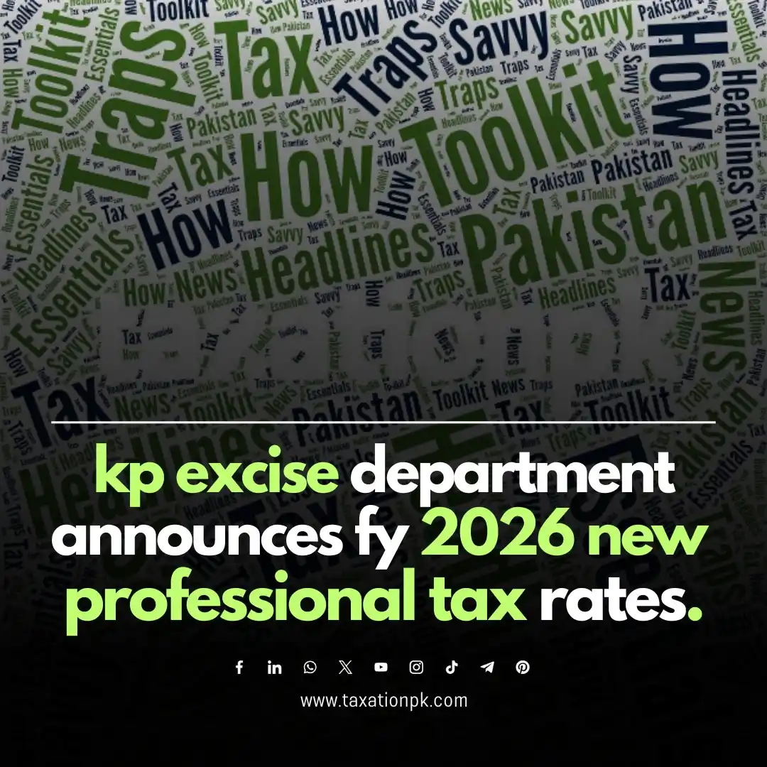 Image from TaxationPk: Do you know KP just released new professional tax rates for FY26? 📊 G...
