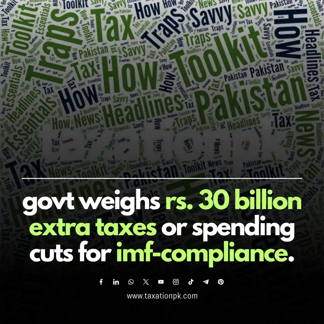 Image from TaxationPk: Do you know Pakistan faces a Rs30 BILLION budget dilemma for IMF appro...