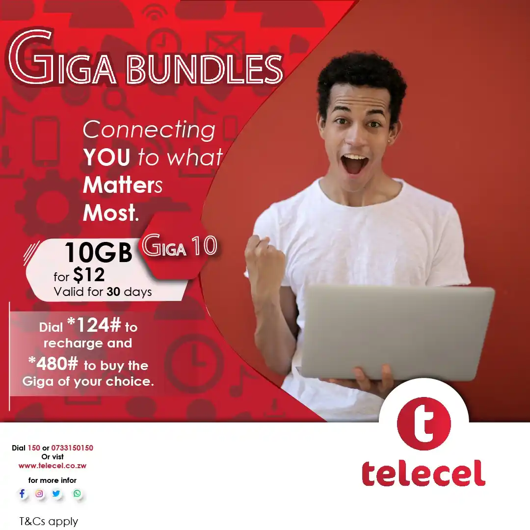 Image from Telecel Zimbabwe: Enjoy affordable surfing with Telecel's amazing Giga bundle data deals...