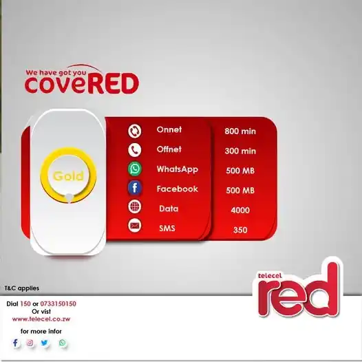 Image from Telecel Zimbabwe: Have you taken out your Telecel Red package yet? Join the Red network ...