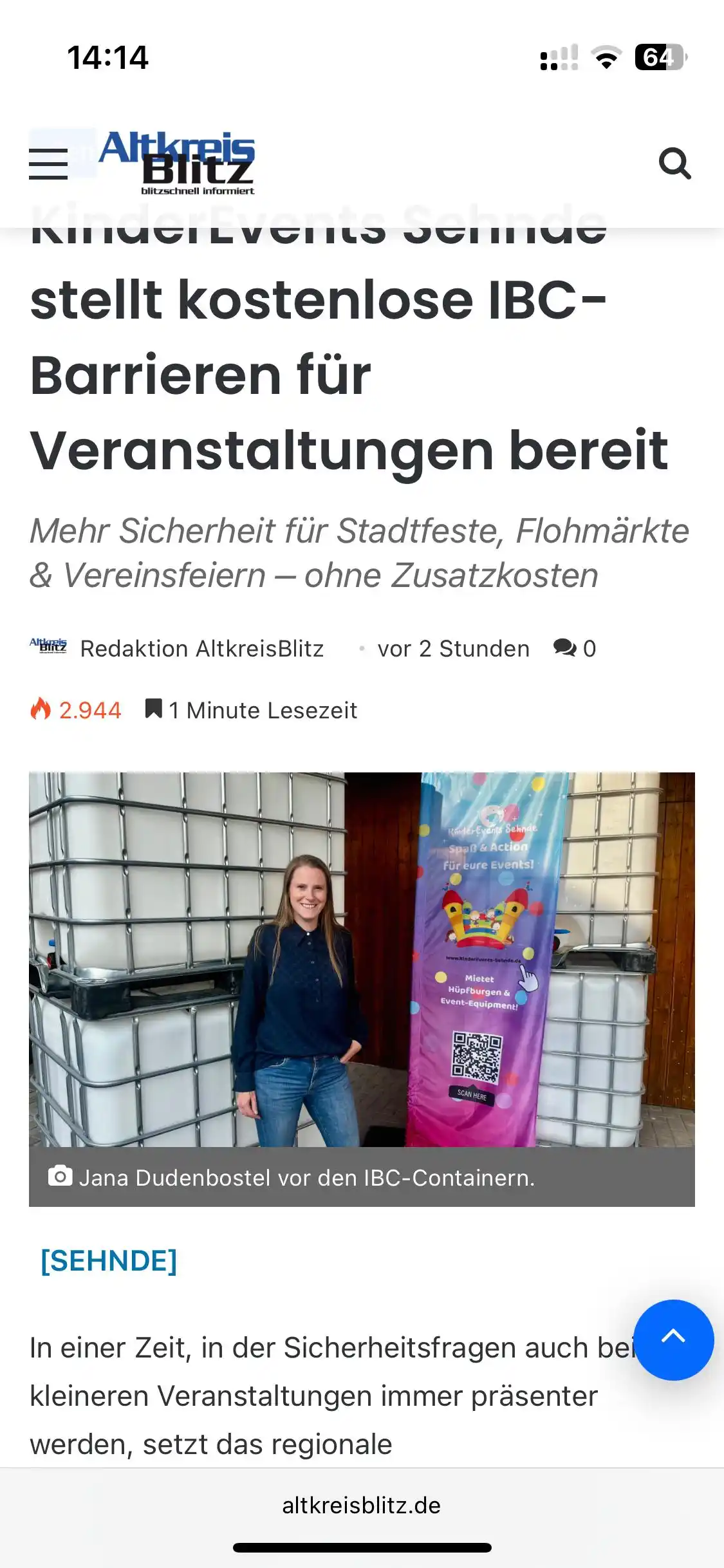 KinderEvents Sehnde post