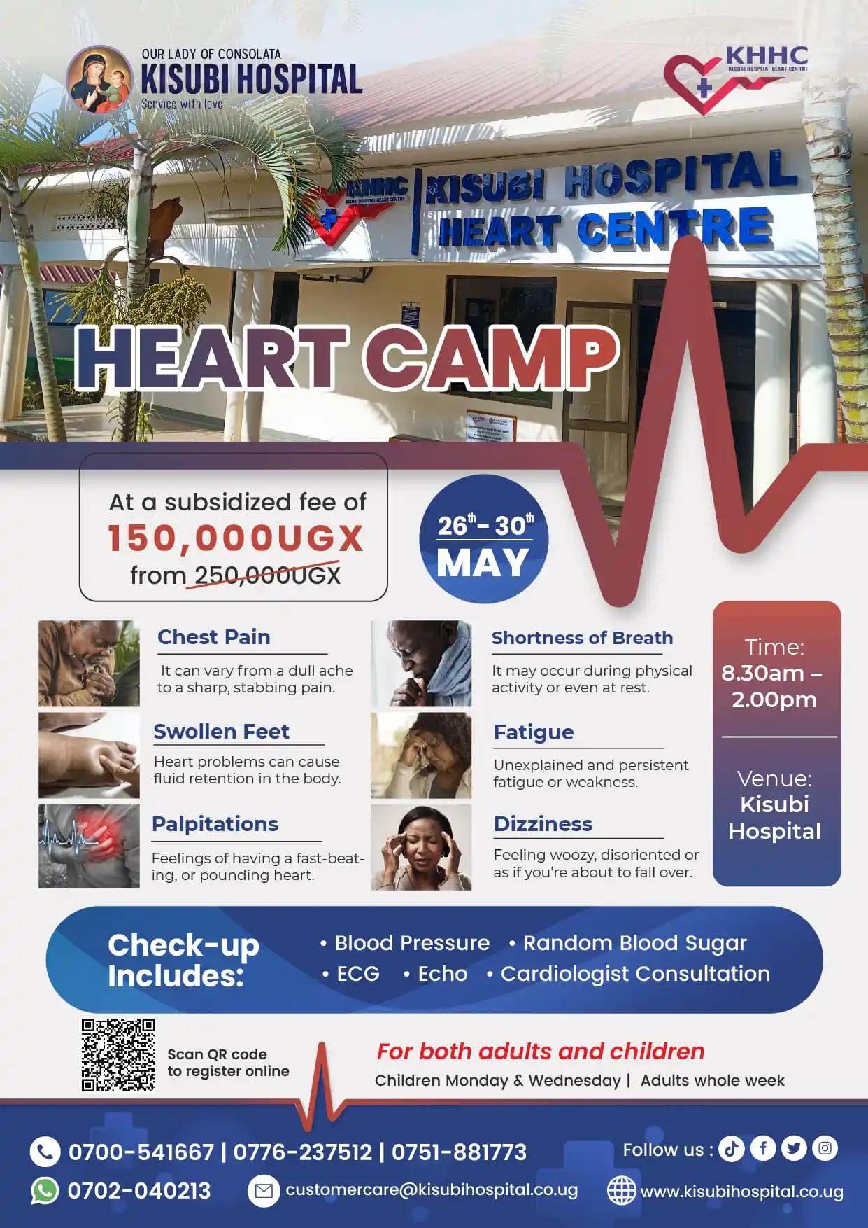 Image from Kisubi Hospital: *Important Health Alert* This year's Heart Camp has revealed a signif...