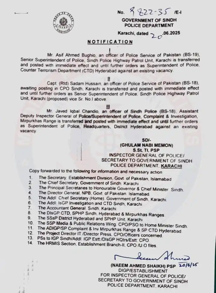 Image from 𝐒𝐢𝐧𝐝𝐡 𝐏𝐨𝐥𝐢𝐜𝐞 𝐉𝐨𝐛𝐬 𝐔𝐩𝐝𝐚𝐭𝐞𝐬 𝐚𝐧𝐝 𝐑𝐞𝐜𝐫𝐮𝐢𝐭𝐦𝐞𝐧𝐭 𝐓𝐞𝐬𝐭 𝐏𝐫𝐞𝐩𝐚𝐫𝐚𝐭𝐢𝐨𝐧 𝐖𝐢𝐭𝐡 𝐏𝐫𝐢𝐧𝐜𝐞 𝐑𝐚𝐣𝐚 𝐇𝐲𝐝𝐞𝐫𝐚𝐛𝐚𝐝𝐢: Javed Iqbal CHANDIO New SP headquarter Hyderabad...