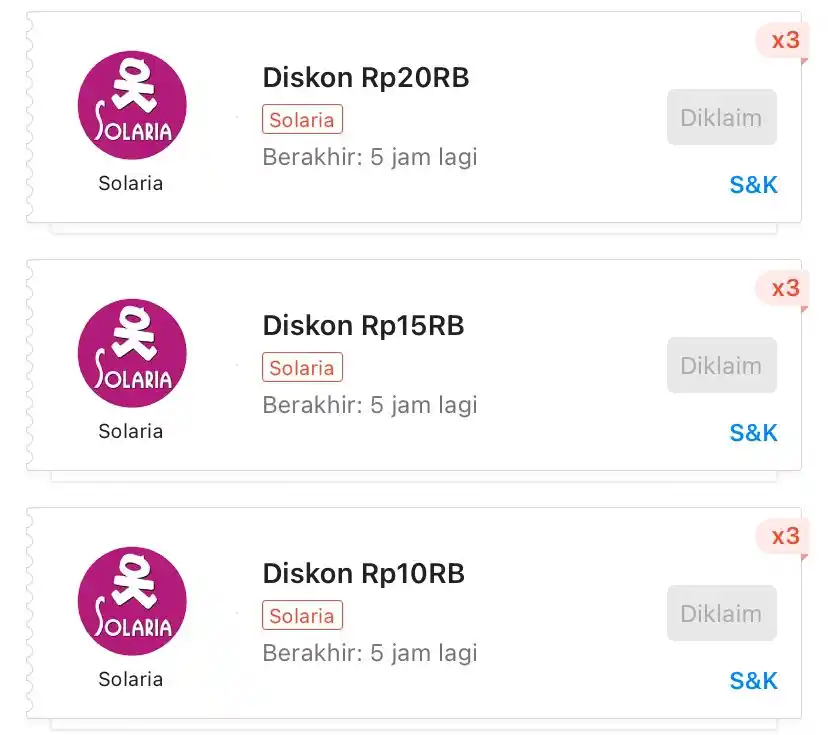 Image from RACUN SHOPEE RECEH | DISKON SHOPEE 💯: klaim diskon solaria https://spf.shopee.co.id/1BAgPNXKao...