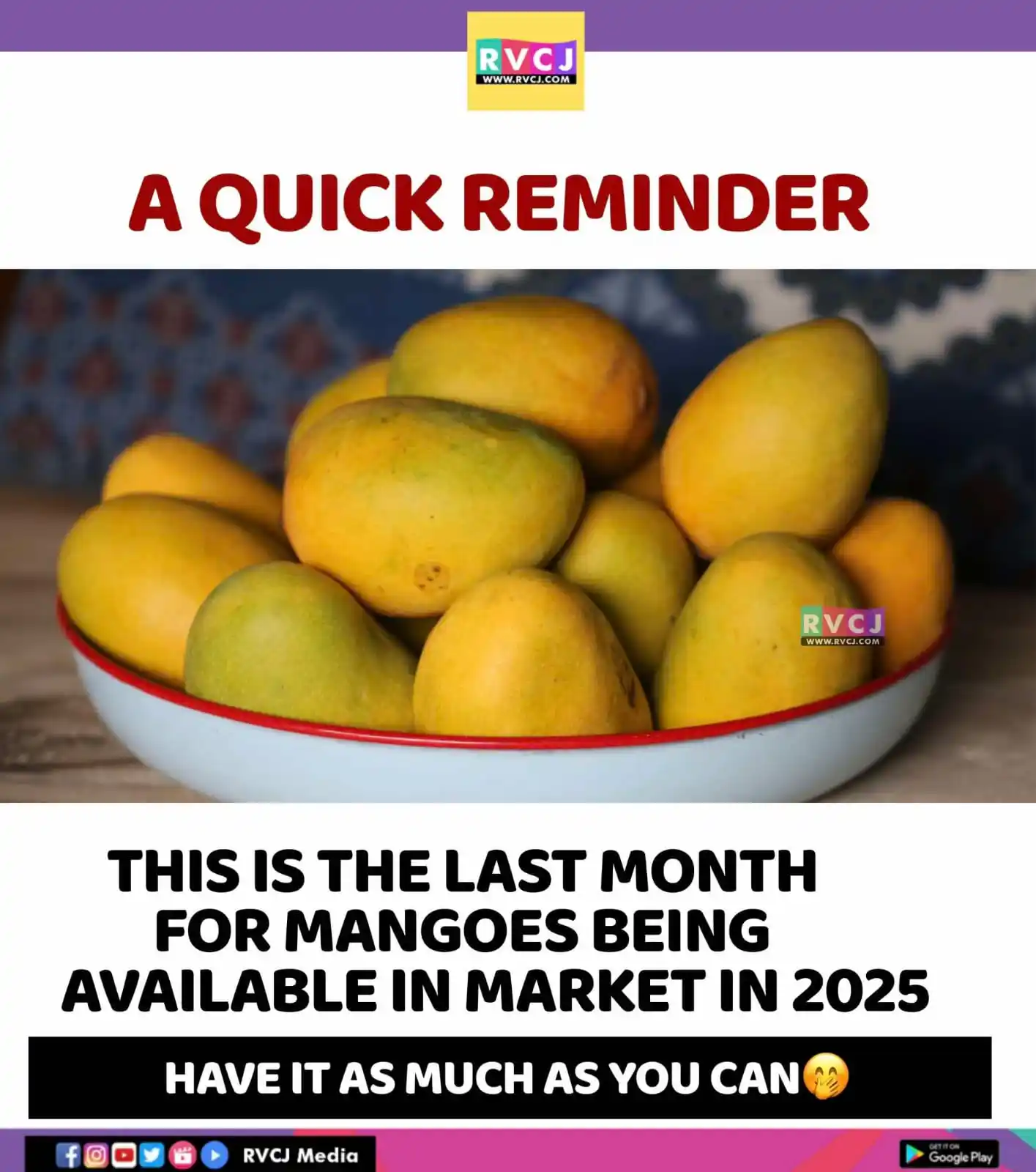 Image from RVCJ Media: Mangoes!🥭...