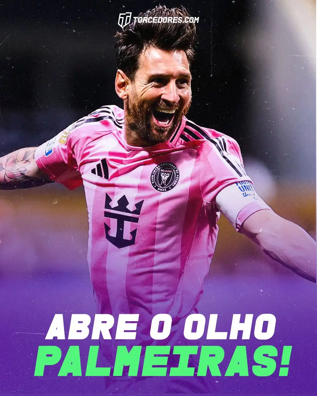 Image from Torcedores.com | Palmeiras 🟢⚪: 🚨 Messi brilha de novo! Com golaço de falta, Inter Miami vira sobre o...