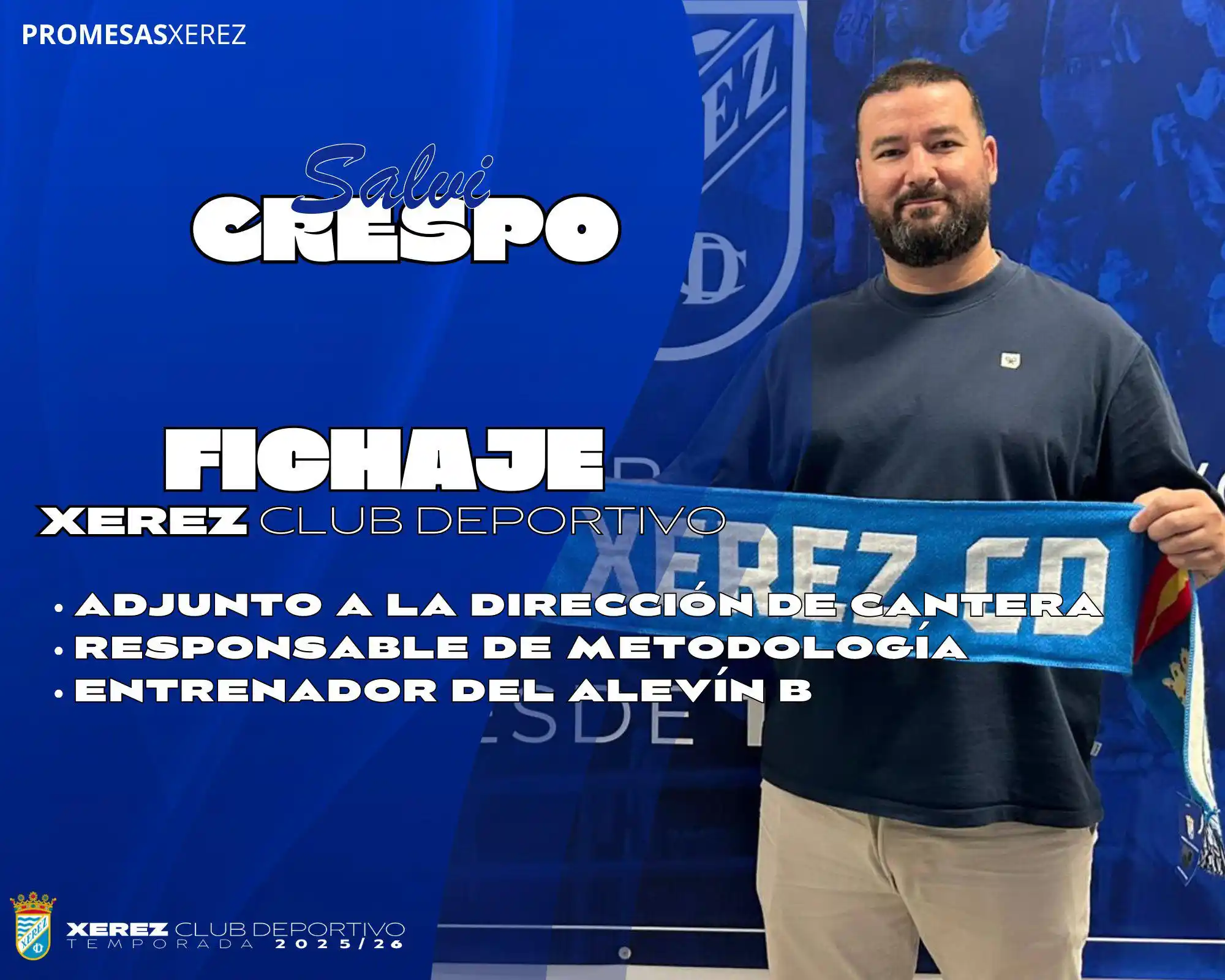 Image from Xerez Club Deportivo: 📢 PROMESAS | 𝗢𝗙𝗜𝗖𝗜𝗔𝗟 | Salvi Crespo refuerza la cantera del <a...