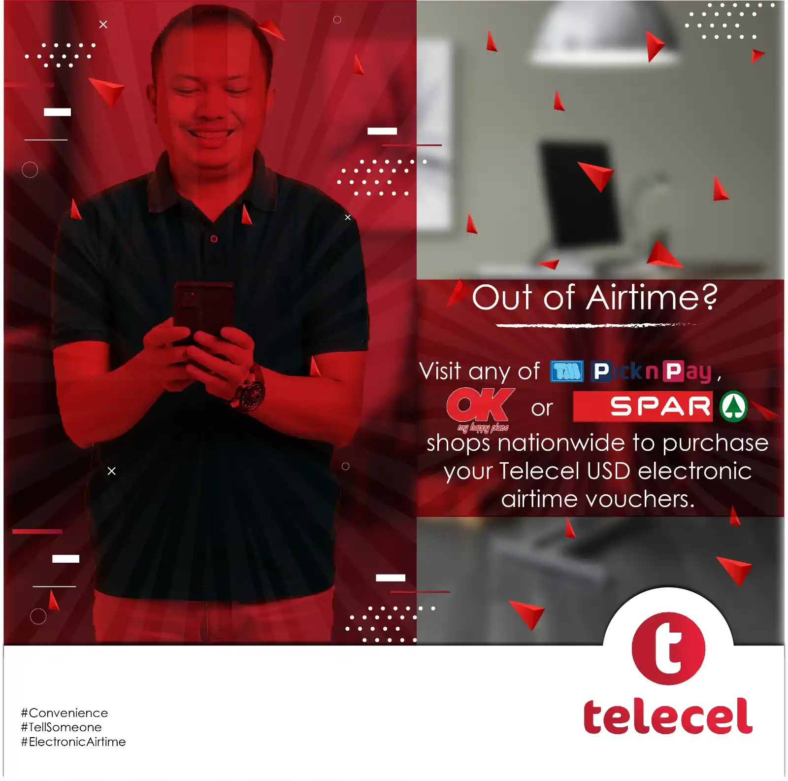 Image from Telecel Zimbabwe: Purchase your airtime hassle-free through Click 'n Pay, Hot Recharge, ...