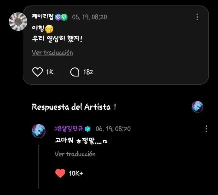 Image from PI CHEOLI LABELS | 𐙚 SEVENTEEN INFO: *🐶* | *RESPUESTA* `# MINGYU` [25/06/19]  > ⌕ Mingyu respondió un come...