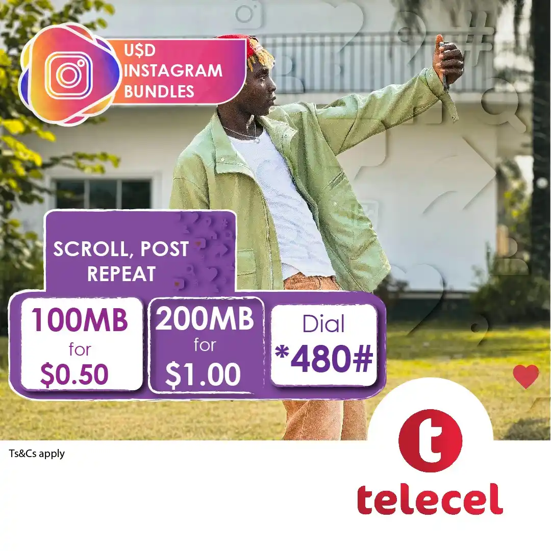 Image from Telecel Zimbabwe: Snap, double tap and share on Instagram with our amazing bundles! Dial...