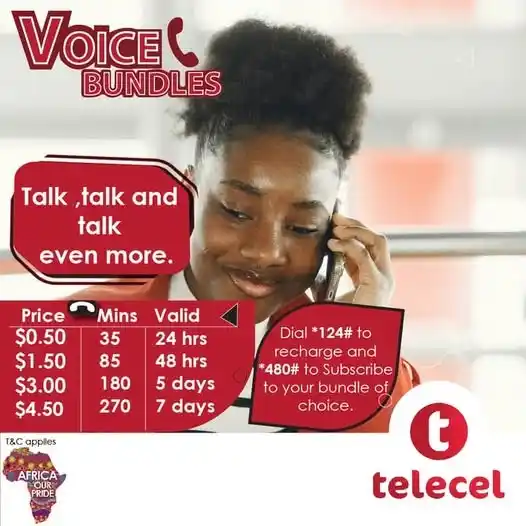 Image from Telecel Zimbabwe: Talk more and worry less with our affordable and reliable voice bundle...