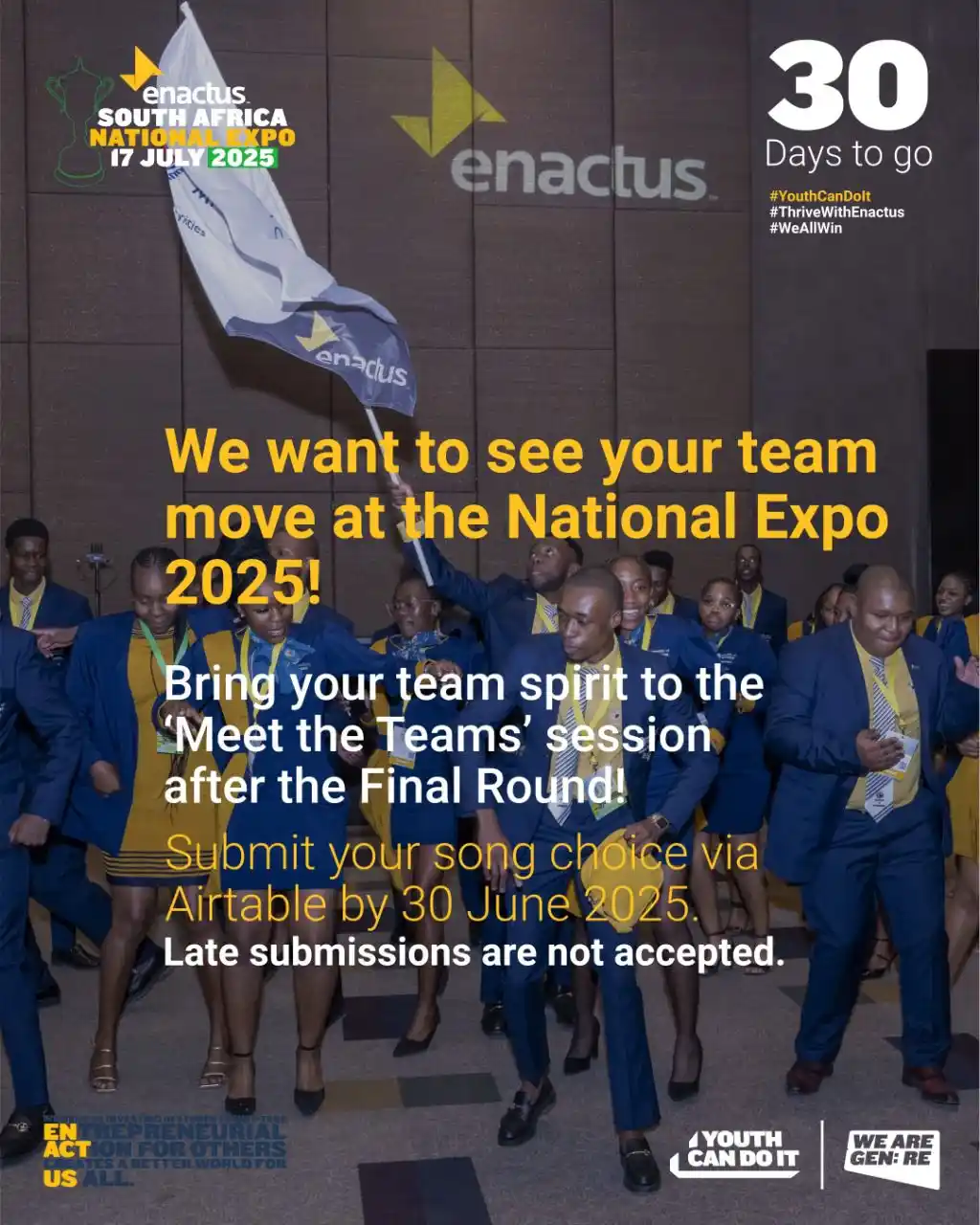 Image from EnactusZA: The stage is yours to bring entertainment! Let’s bring the energy, the...