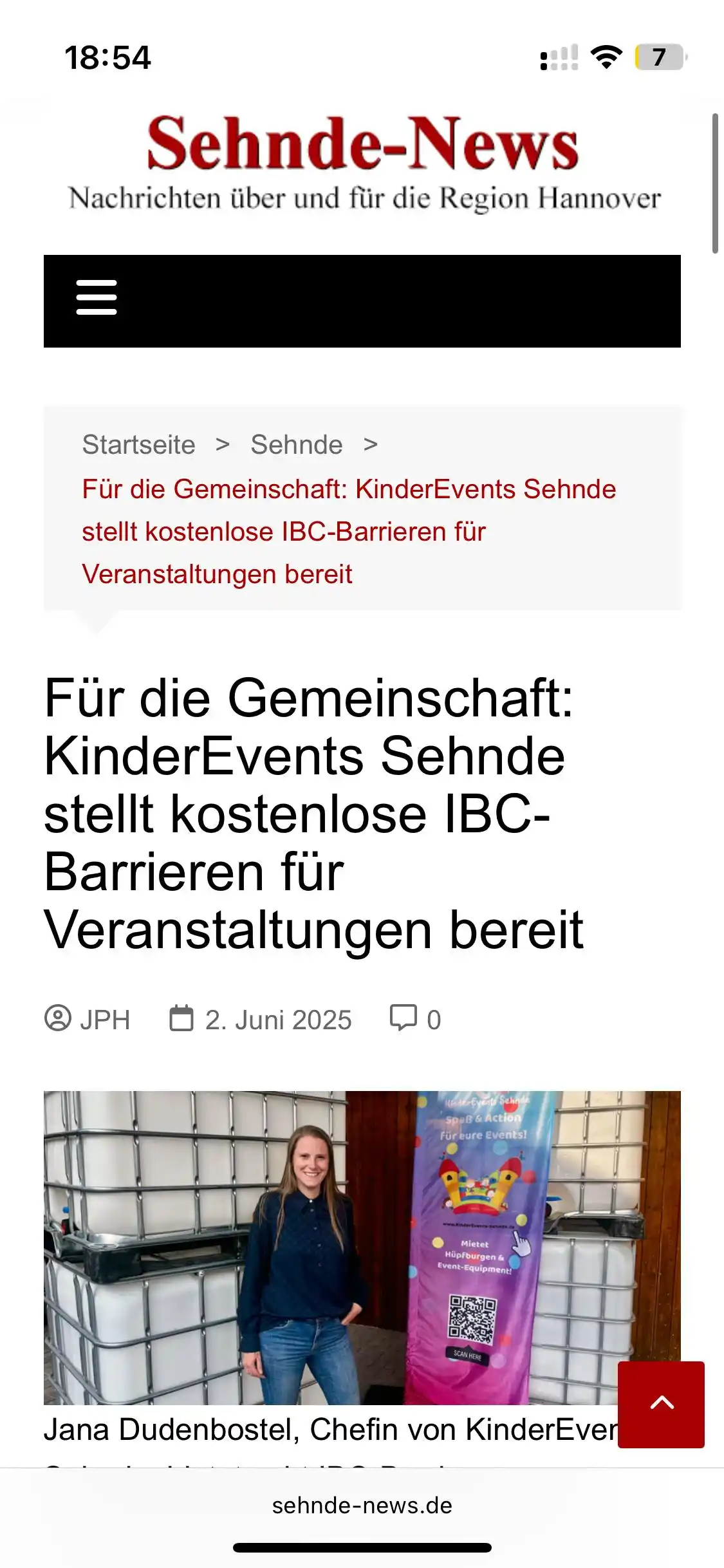 KinderEvents Sehnde post