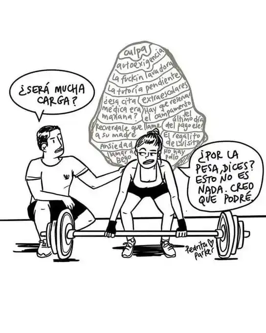 Image from VIBRAS POSITIVAS: A veces, la carga más pesada no se ve. No siempre es la pesa del gimn...