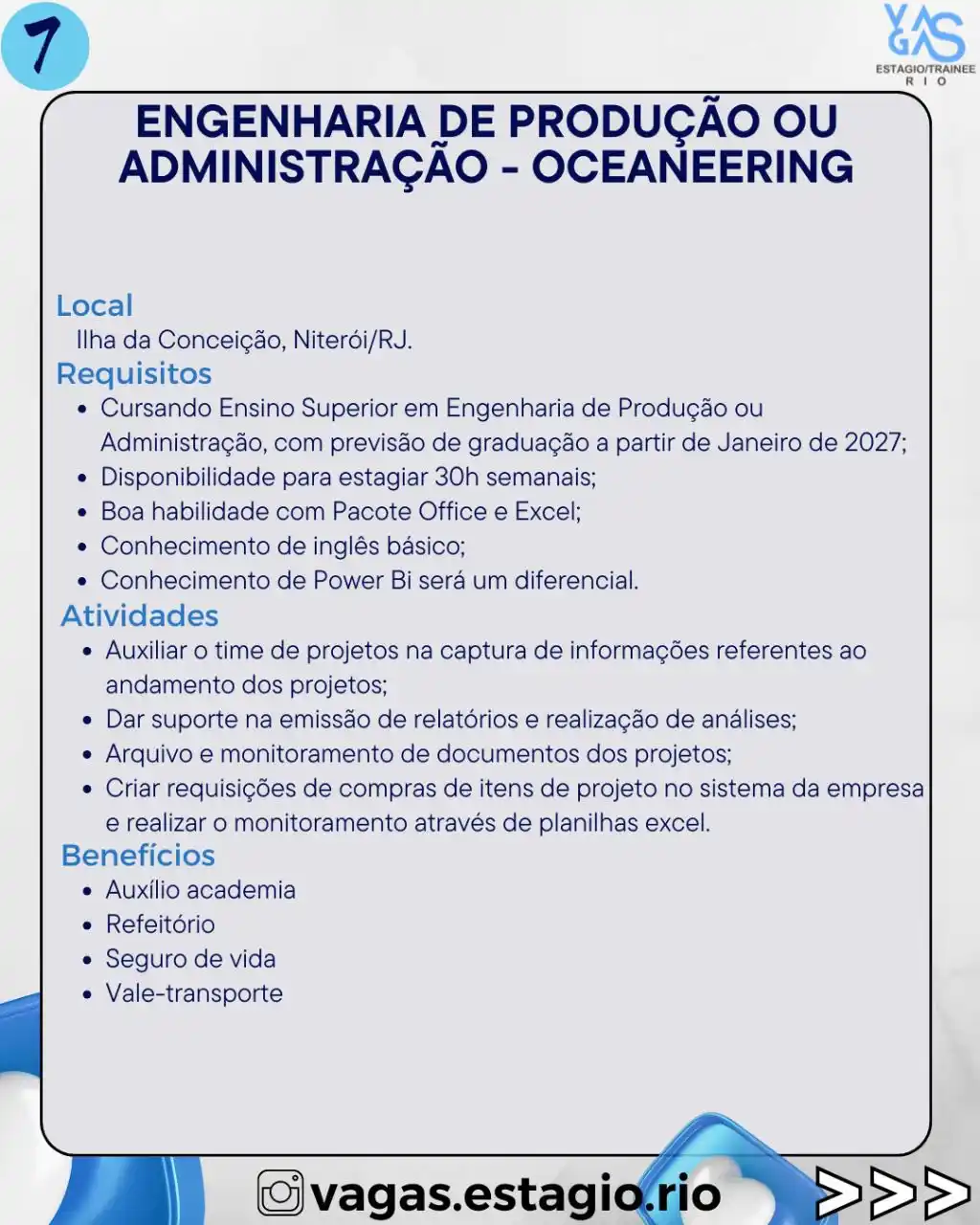 VETRio - Vagas De Estágio RJ E Trainee Brasil post