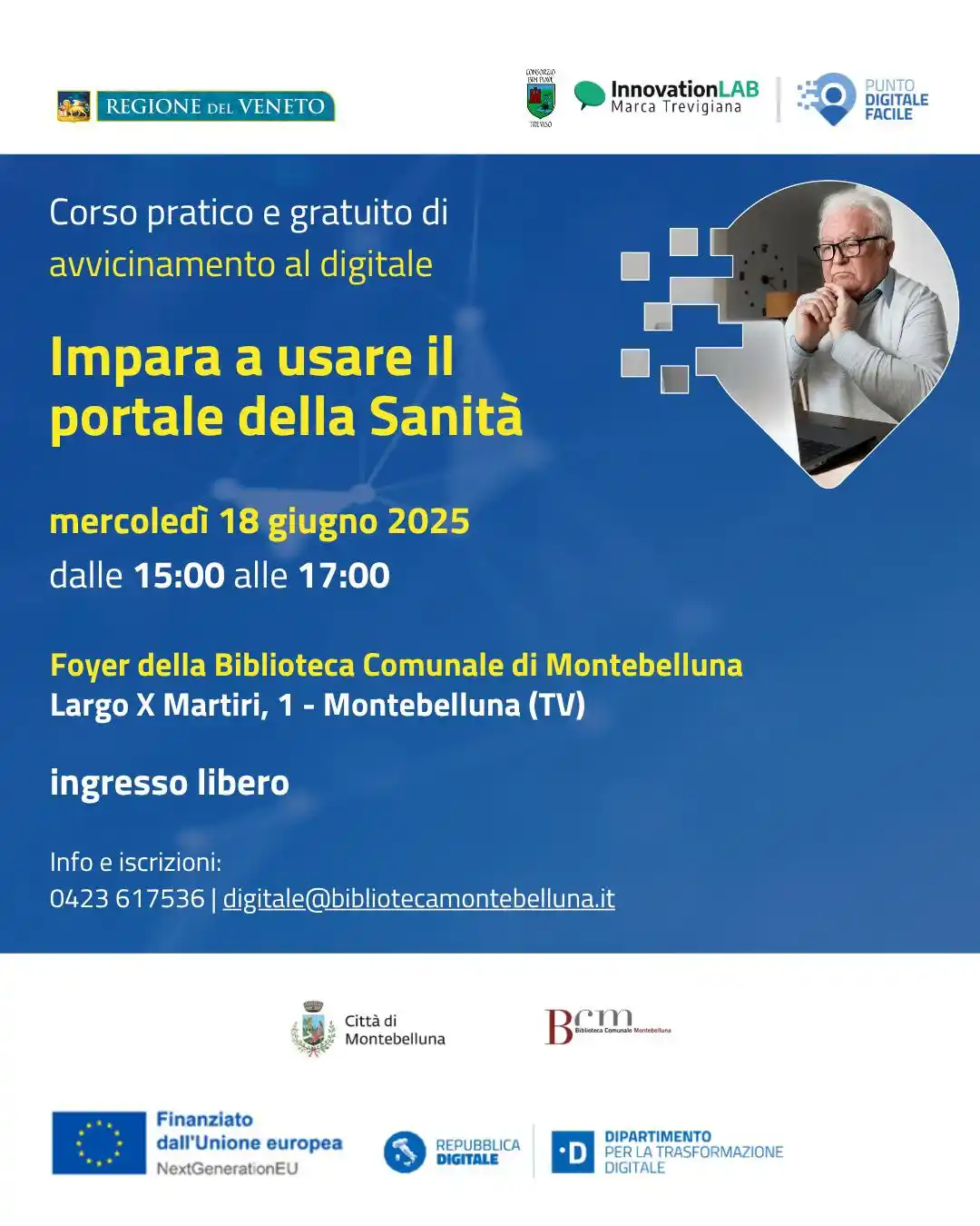 Image from Comune di Montebelluna: 🩺 IMPARA A USARE IL PORTALE DELLA SANITÀ – Biblioteca Comunale di Mon...