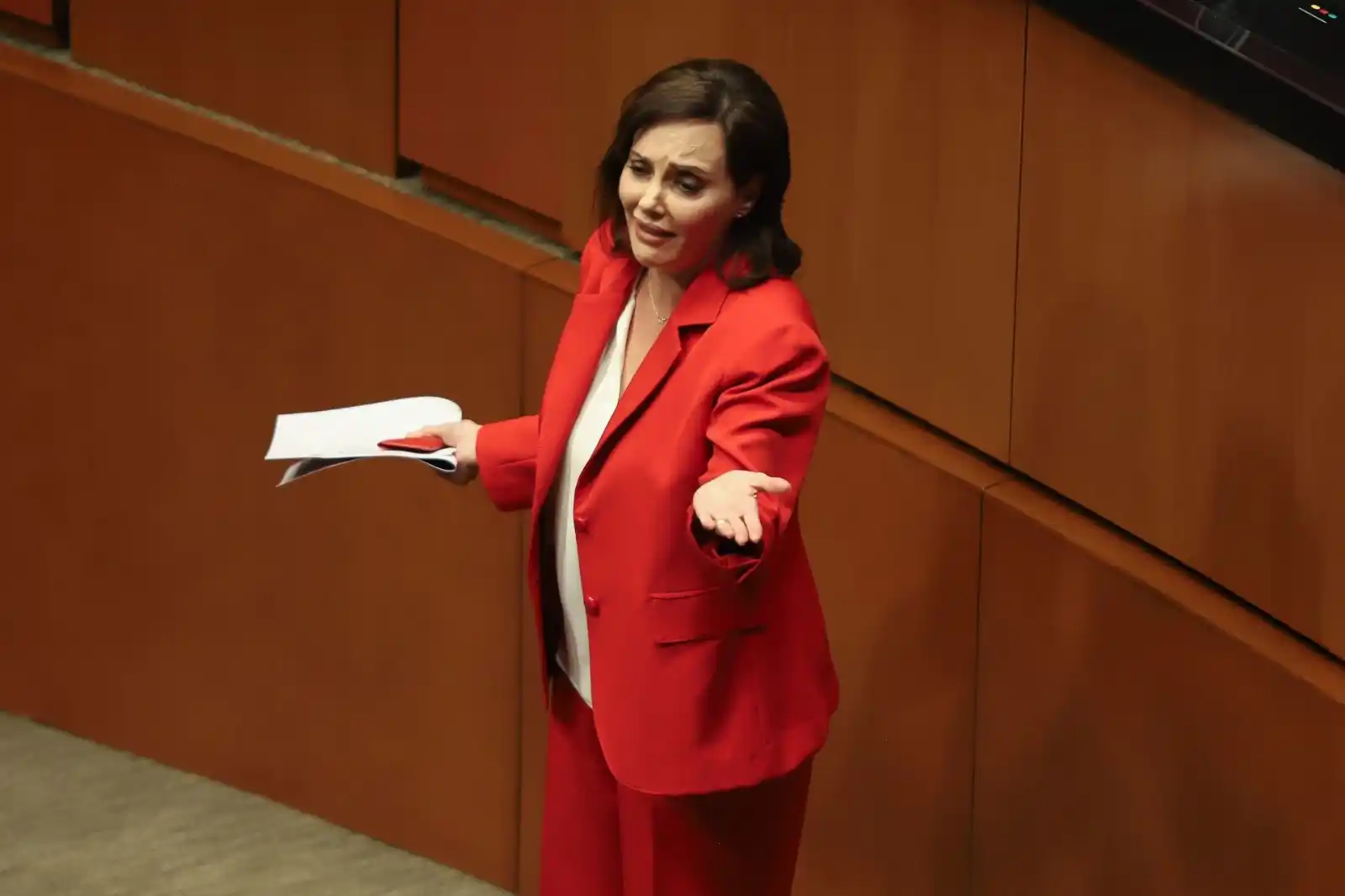 Image from Politico MX: ‼️ *Lilly Téllez ‘EXPLOTA’ vs ‘Ley Censura’ en Puebla*‼️  💥 La senado...