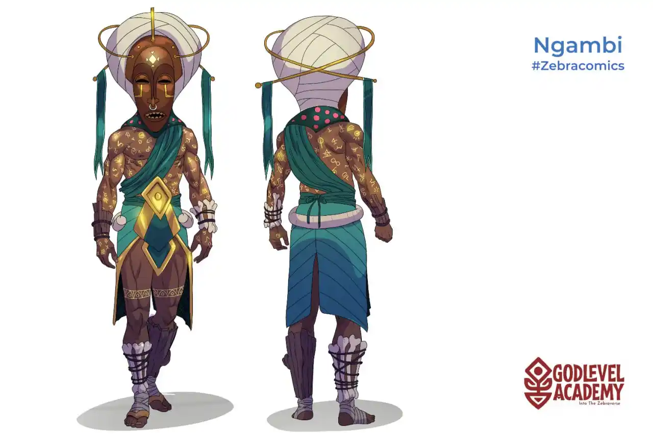Image from Zebra Comics: 🔷 Meet Ngambi – The Seer of Secrets   Coming soon in Godlevel Academy...