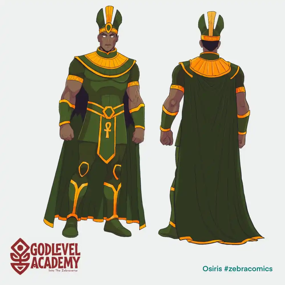 Image from Zebra Comics: ⚖️ Meet Osiris – The Balance After Death Coming in Godlevel Academy, o...