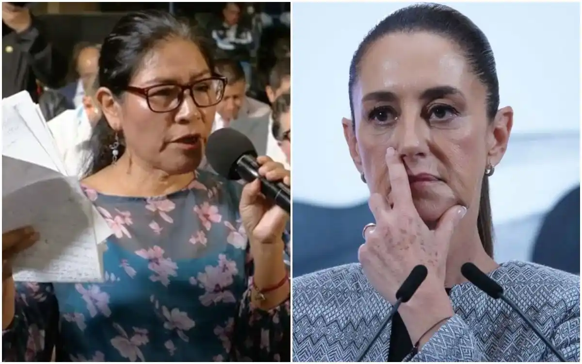 Image from Politico MX: *¡PLEITO EN LA MAÑANERA!* 🥊🥊 💥 La reportera sonorense Reyna Haydee...