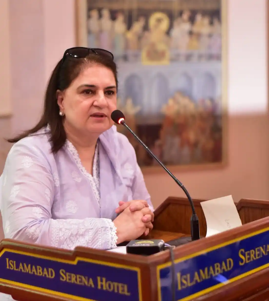 Image from Benazir Income Support Programme: Senator Rubina Khalid, Chairperson BISP, attended the session of parli...