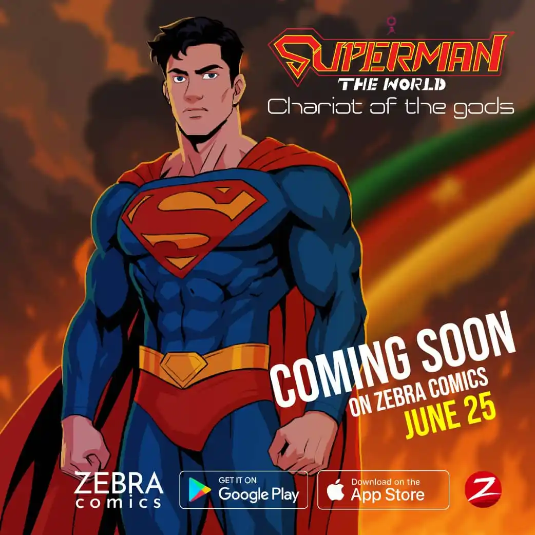 Image from Zebra Comics: 🚨SUPERMAN IS COMING TO ZEBRA COMICS!🚨 He’s faster than a speeding b...