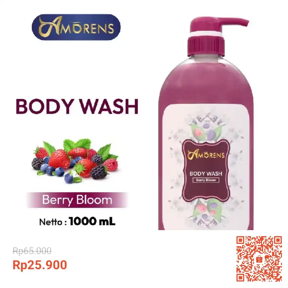 Image from INFO PROMO DISKON RACUN BELANJA | SHOPEE LAZADA TOKOPEDIA BLIBLI TIKTOK HIDDEN GEMS DAGET SHOPEE THR: Temukan AMORENS Body Wash BPOM 1000ml - Aroma Rose, Floral, Berry, Cof...