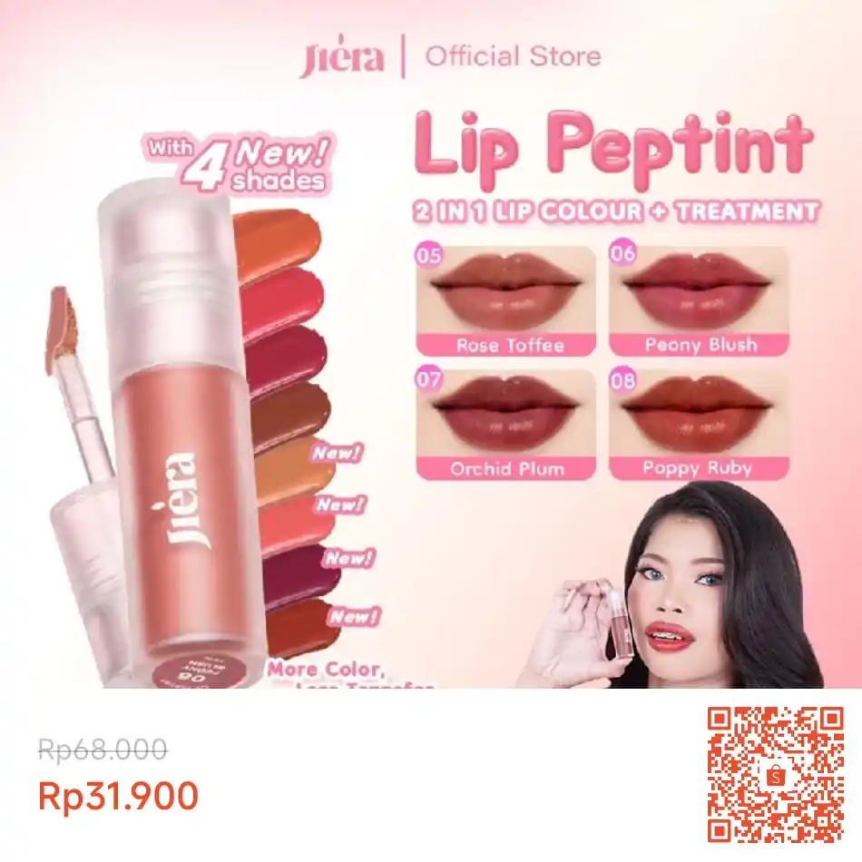 Image from INFO PROMO DISKON RACUN BELANJA | SHOPEE LAZADA TOKOPEDIA BLIBLI TIKTOK HIDDEN GEMS DAGET SHOPEE THR: Temukan [NEW SHADE] JIERA Lip Peptint with 2 in 1 Function Lip Tint & ...